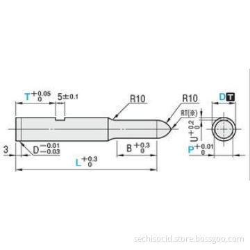 SKH51 Tip R Pilot Punch TiCN Coating 65HRC Ra 0.4 with Key